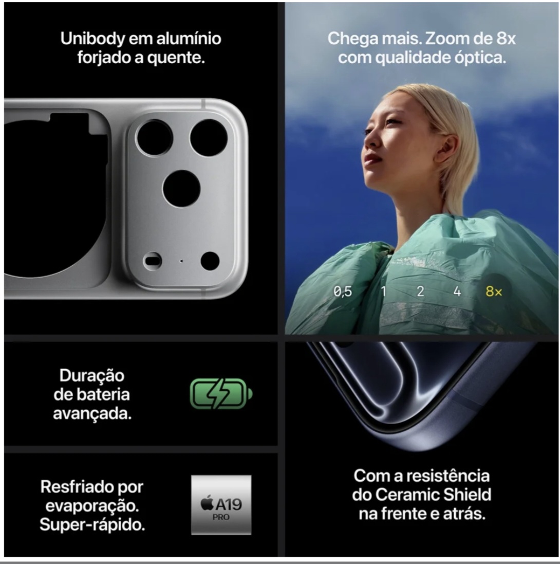 iPhone 17 Pro Apple 256GB - Azul - Imagem 3